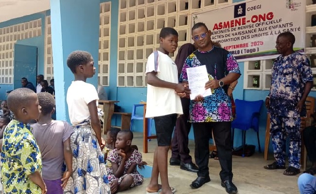 A Amou 2, 300 enfants reçoivent officiellement leurs actes de naissance