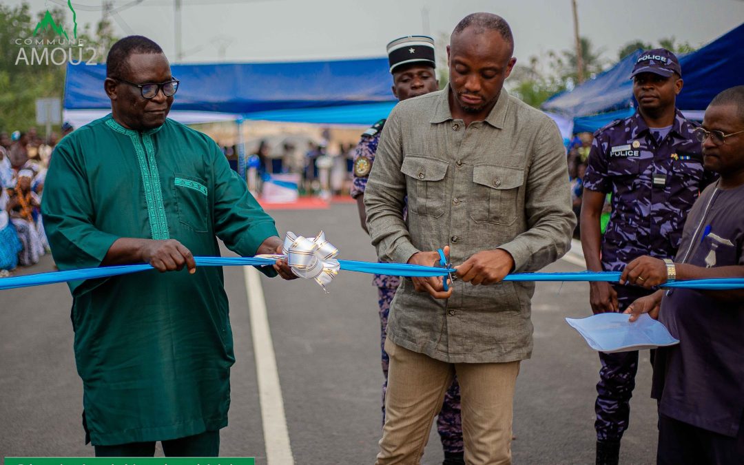 Amou-oblo la nouvelle voie bitumée reliant l’hôpital mère-enfant à la RN5, officiellement réceptionnée
